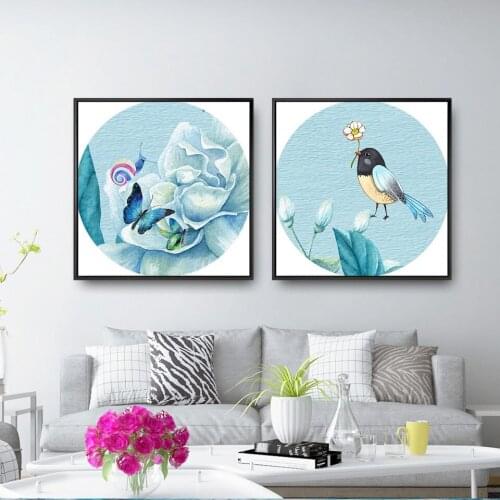 Chinese Lotus Flower Wall Art Canvas Painting Nordic Posters And Prints Wall Pictures For Living Room Decoration