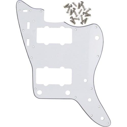 New 3Ply White Electric Guitar Jazzmaster Pickguard Scratch Plate w/ Screws For FD American Vintage Jazzmaster Style Guitar Part