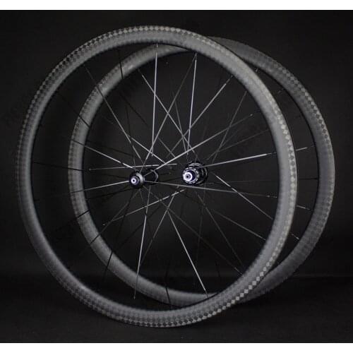 FIERCE Carbon Wheelset 12K 38mm Depth 700C Superlight V Brake Carbon Cycling AC3 Brake Track NOVATEC 291-482SB/R36/R51 Wheelset