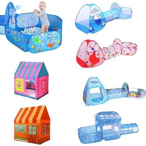 Indoor Outdoor Play Tent Baby Ball Pool Portable Kids Tent Toy Set Folding Baby Play House Castle Toys for Children Xmas Gifts