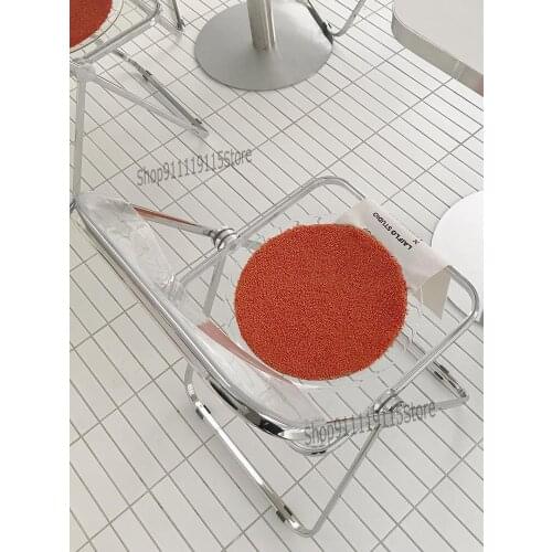 Acrylic Transparent Chair Net Red Folding Chair Restaurant Dining Chair Modern Simple Clothing Store Photo Dressing Chair