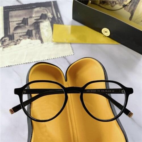 Luxury Vintage Handmade Acetate Glasses Men Women Brand Optical Eyeglasses Frame Prescription Myopia Eyewear Frame LES