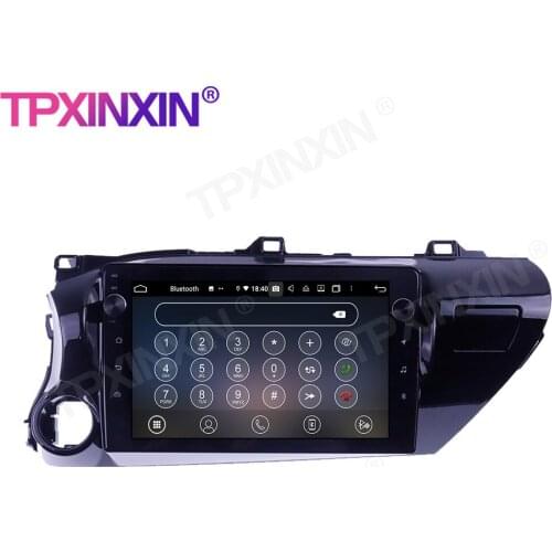 For Toyota Hilux 2016-2018 Touch Screen 4+128GB Android 10 GPS IPS Car Multimedia Tesla Player Head Unit Audio Radio Navigtion