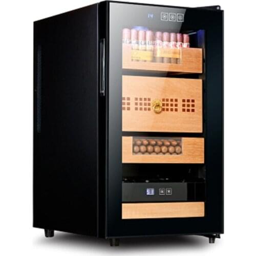 BX-48H cigar cabinet Constant temperature and humidity imported solid wood shelf moisturizing cabinet Household red wine