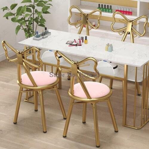 Simple modern makeup stool dressing table stool bedroom bench butterfly chair light luxury net red ins nail chair