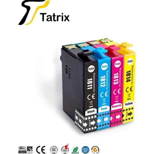 4PK For Epson T1811 T1814 Ink Cartridge For Epson XP212 XP215 XP225 XP312 XP315 XP412 XP415 XP202 XP205 XP302 XP305 XP402 XP405