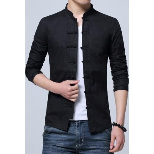 Traditional Chinese Clothing For Men Tops Oriental Shirts Blouse Cheongsam Linen Vintage Oriental Style Clothing Tang Suit 30168