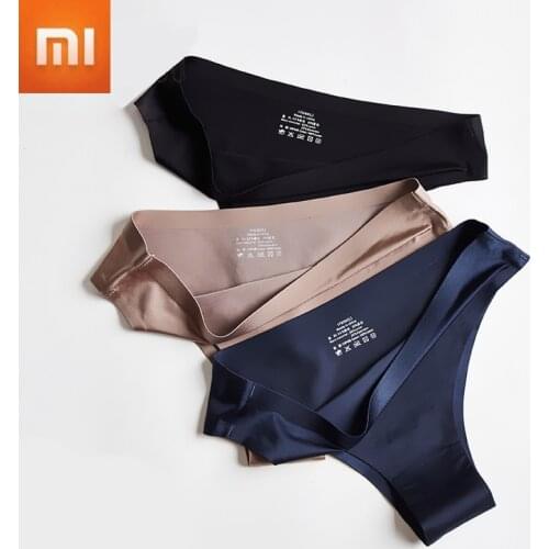 Xiaomi Panties Briefs Woman Underwear Sexy Seamless Sports Female T-back G-string Thongs Underpant Ice Silk Women Panties