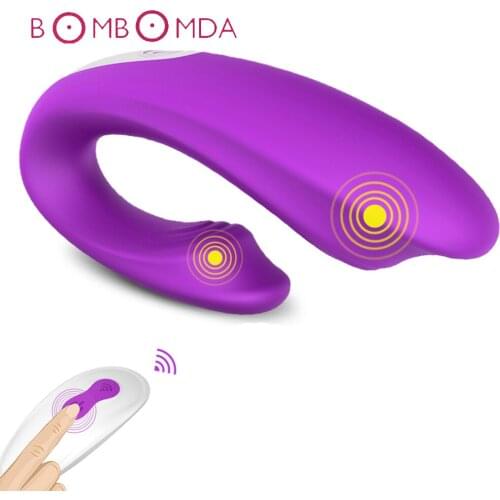 U Shape Couple Vibrator Adults Intimate Sex Toys for Women G Spot Clitoris Massager Remote Control Vibrators Vagina Masturbator
