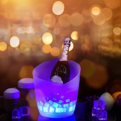 LED Ice Bucket - Colorful Gradient Ice Bucket 5 Liter,Great for Home Bar, Chilling Beer, Champagne and Wine (1Pcs)