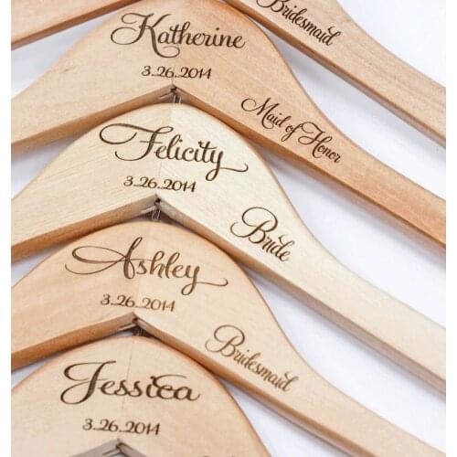 Bridal wedding hanger, wedding dress Custom engraved hanger, personalized Engraved wedding hanger, For Bride Bridesmaid Gift