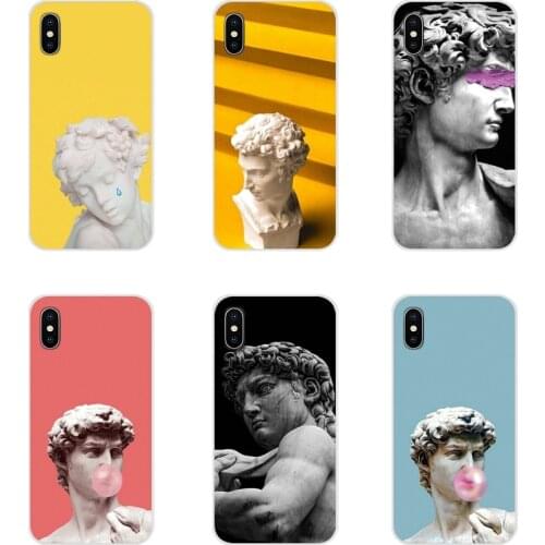 For Samsung Galaxy S2 S3 S4 S5 Mini S6 S7 Edge S8 S9 S10E Lite Plus Vintage David Statue Accessories Phone Cases Covers
