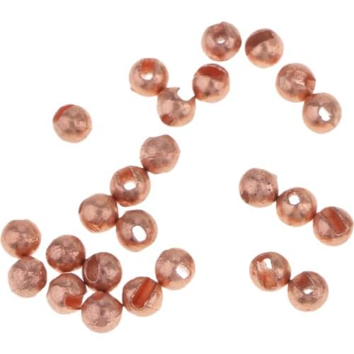 25pcs Fly Tying Beads Slotted Tungsten Beads Fly Tying Materials Nymph Eyes 2/ 2.5/ 3/ 3.5/ 4mm Sinker Fishing Accessories