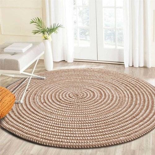 Knit Round Carpets For Living Room Computer Chair Area Rug Children Play Tent Floor Mat Cloakroom Rugs And Carpets Dropshiping