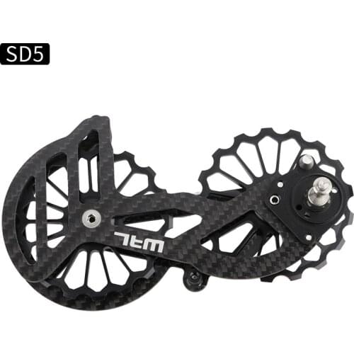 MEROCA Carbon Fiber Ceramic Bearing Rear Derailleur Large Guide Wheel For Shimano 5800/6800/7000/8000 13T 17T