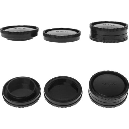 Rear Lens Body Cap Camera Cover Anti-dust 60mm E-Mount Protection Plastic Black for Sony A9 NEX7 NEX5 A7 A7II