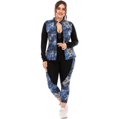 New Women Yoga Suit Sportswear Sportsuits Plus Size Tracksuit For Female Gym Sport Running Sets Big Large Tacking Wear