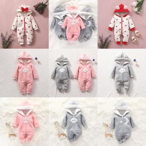 Winter Baby Girl Clothes Baby Rompers Newborn Baby Boy Jumpsuit Warm Kids Cute Ropa Bebe Niño одежда для новорождëных Body Bebé