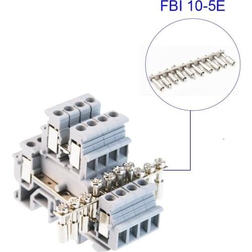 FBI 10-5E Fixed Bridge UK Type Terminal Block Accessories for MBKKB2.5 DIN Rail Terminal Blocks