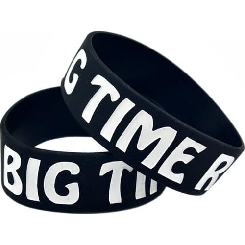 1PC I Love Big Time Rush Silicone Wristband 1 Inch Wide for Music Concert