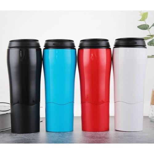 500ML stylish personalized coffee cup, with silicone suction cup, anti-scalding, plastic magic cup, double-layer insulated plast