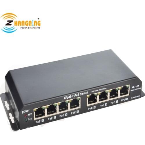 7+1 Port Gigabit Passive PoE Switch 1000Mbps Power Over Ethernet Switch For IP Camera MikroTik Access Point work 100 Meters