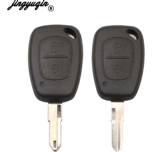 Jingyuqin uncut blade Remote Car Key Case Cover for Renault Fob Key Shell Cover With Blade