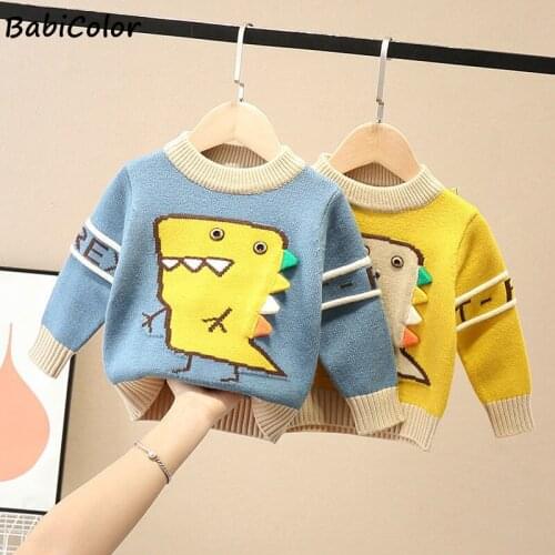 Kids Boys Girls Sweaters Clothes Baby Toddler Warm Sweater Coats Children Cartoon Thicken Tops Wool Pullovers Clothing 2-6year