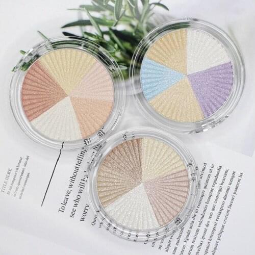 Highlighter Pressed Powder Makeup Pigment 3D Shimmer Glow Contour Shadow Bronzer Face brighten Palette Custom Private Label