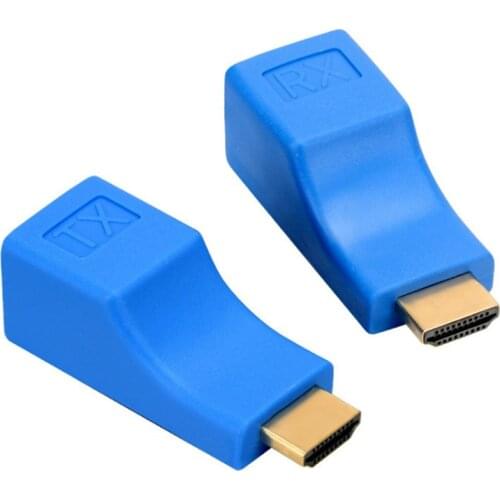 1 Pair 30m 4K HDMI Extender Transmitter TX/RX HDMI V1.4 HD 1080P Over Cat5e CAT6 RJ45 Ethernet Cable For TV Projector DVD