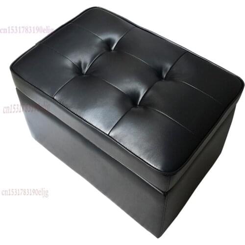 Storage Stool Leather Can Sit On Human Leather Stool Sofa Foot Stool For Shoe Stool Living Room Home Long Storage Cabinet Stool