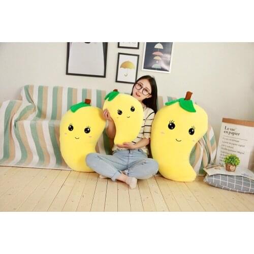 Creative pillow soft cotton Mango Pillow personality cartoon fruit cushions Mango plush toy nap, birthday gift h2110