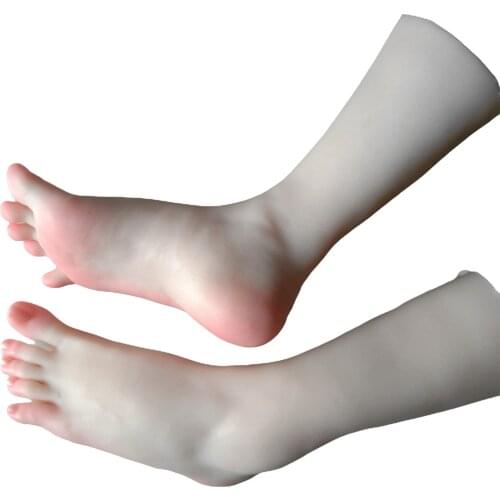 1 pair girls foot sex doll Lifelike realistic sexy love dolls girls feet calf footfetish worship toys flexible white skin