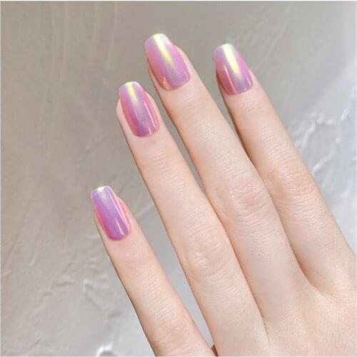 6Colors/Box Nail Art Solid Mirror Powder Holographic Sparkling Magic Chrome Powder Nail Glitter Mirror Effect Pigment Powder