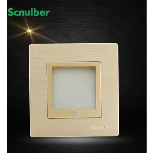 One gang metal brushed finish cover footlight stairs foot light wall switch