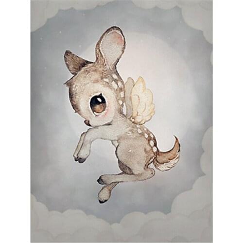 Rabbit Boy And Girls Cartoon Angel DIY Cross Stitch 11CT Embroidery Kits Needlework Craft Set Cotton Thread Wholesale