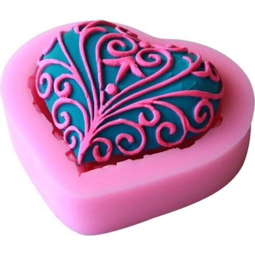 New Love Heart Flower Chocolate Candy Jllo 3D Silicone Mould Cartoon Figre/cake Tools Mold Sugar Craft Cake Decoration Fondant