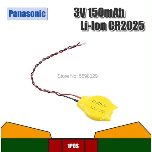 Original Panasonic CR2025 2025 with line BIOS coms Button Cell Battery lithium battery for Notebook motherboard