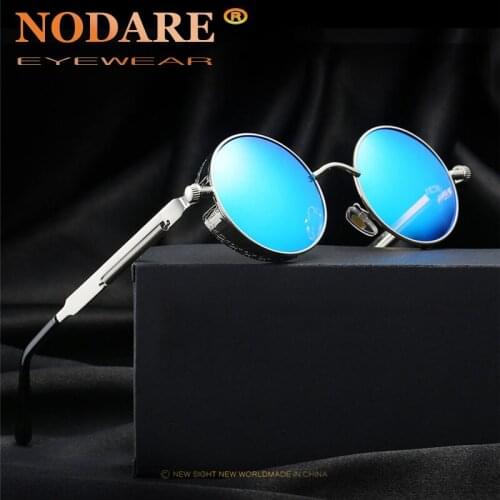 NODARE Hot Round Metal Frame Male Polarized Sunglasses Women Brand Design Trending Travel Sun Glasses oculos de sol masculina