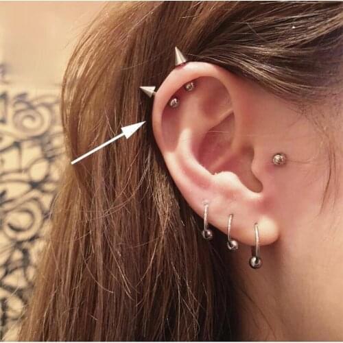 Simplicity Titanium Steel Tapered Stud Earrings for Men and Women Fashion Personality Hip Hop Stud Earring Piercing Body Jewelry