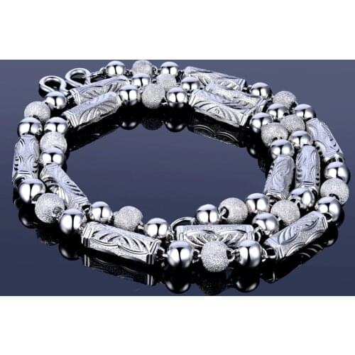 Luxury 100% 925 Sterling Silver Classic Domineering Chain Necklace For Men Fine Chains Jewelry Boy 55cm Necklaces Wholesale