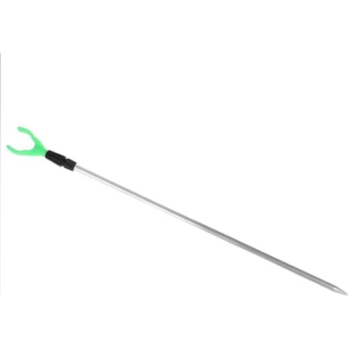 With 2 Sections Adjustable Telescopic Fishing Holder Aluminium Fishing Rod Pole Rack V Holder Bracket Support Stand