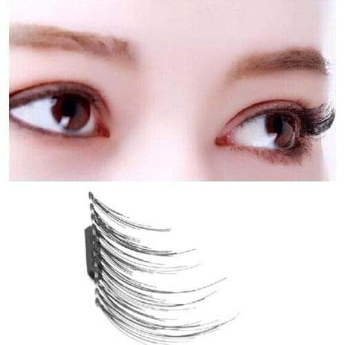 Super soft silk artificial magnet eyelashes woman makeup magnetic eyelash popular 3d lashes