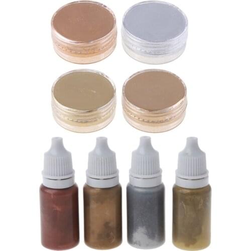 U90E 4 Colors Epoxy Resin Colorant Glitter Marble Metallic Pigment Resin Jewelry DIY