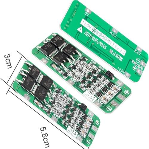 3S 20A 12.6V Li-ion Lithium Battery 18650 Charger Protection Board PCB BMS Cell Charging Protecting Module