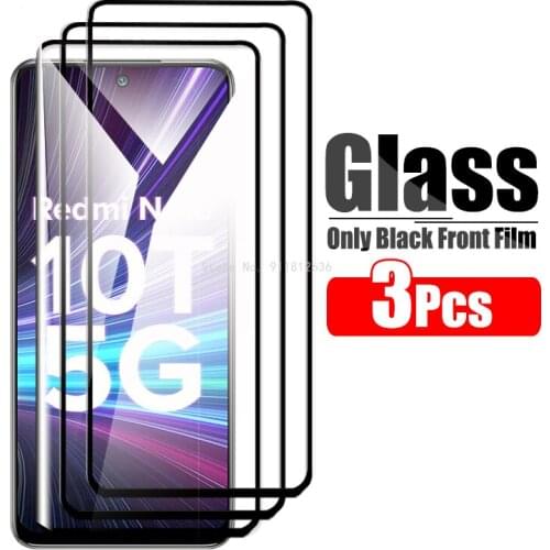 3 Pcs Screen Protective Glass For Xiaomi Redmi Note 10T 10 Pro Max Tempered Protector Glas On Xiomi Redmi Note 10S Front Film
