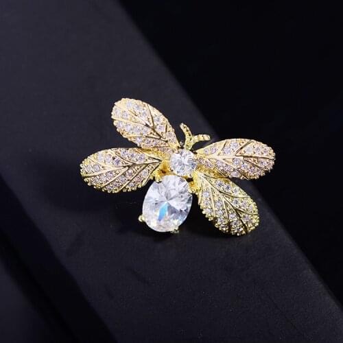 Bad Guy Zircon Brooches for Womens Brooch Pin Insect Brooch Bee Jewelry Clothes Scarf Buckle Garment Accessories Fine Jewelry