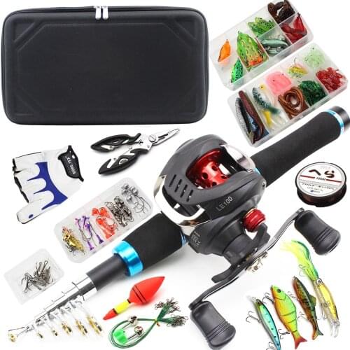 1.65m Casting Rod Portable Beginner Fishing Combo Travel fishing rod Bait fishing line fishing rod and reel combo set pesca