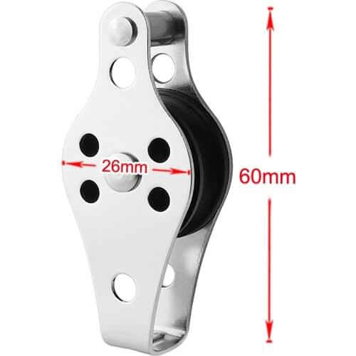 2pcs Swivel Lifting Rope Pulley Block - Marine Boat Pulley Block Chain Traction Wheel, Heavy Duty Stainless Steel