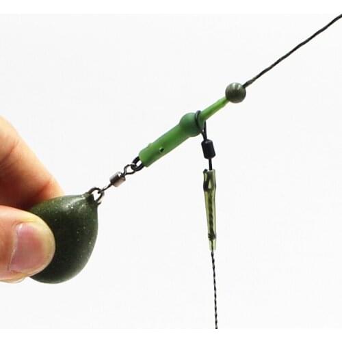 25Pcs Carp Fishing Tool Heli Rig Buffer Sleeve Anti Tangle Sleeves Rubber Bead Rolling Swivel Clip Carp Fishing Accessories